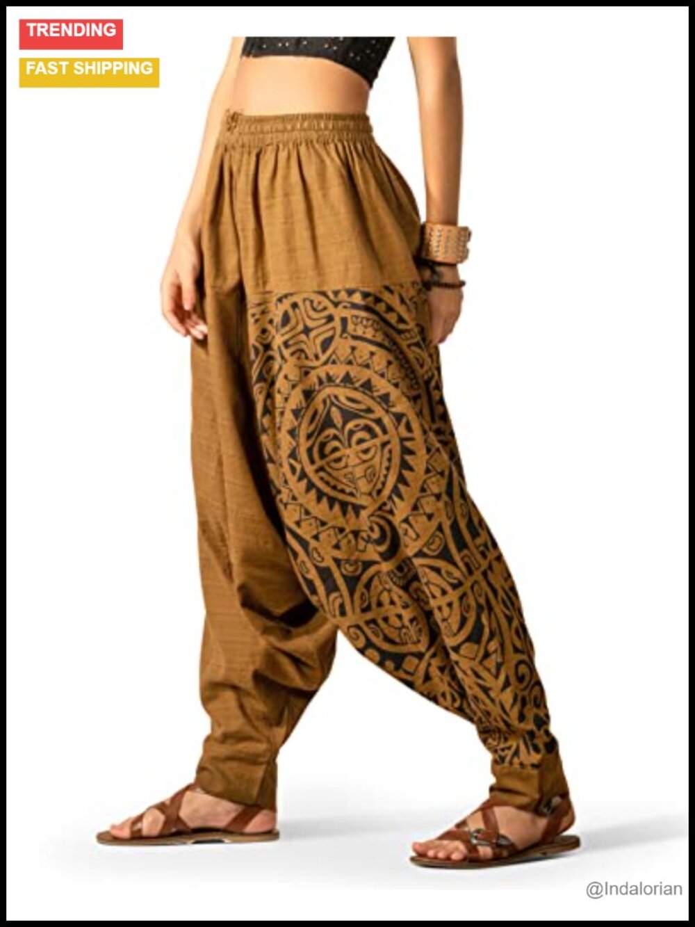 100% Cotton Harem Pants Baggy Yoga Lounge Boho Hippie